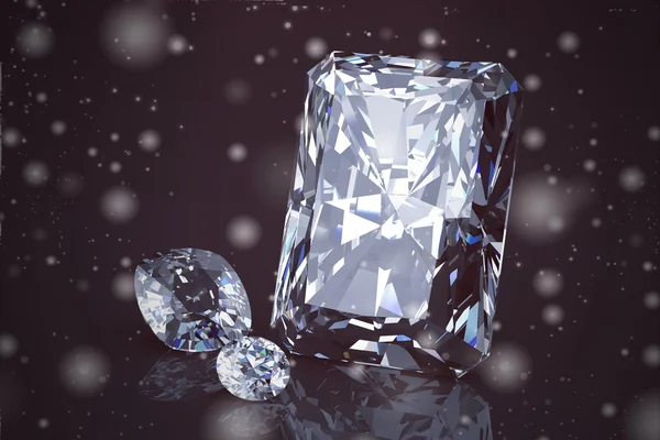 Brillante diamante luminoso su sfondo (Stile Vintage ) — Foto Stock