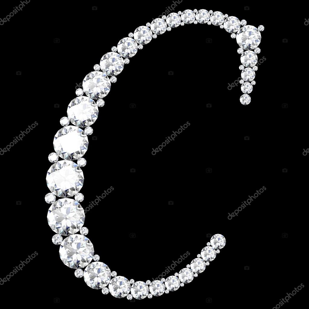 C Letter made from diamonds and gems Stock Photo by ©Boykung 64530177