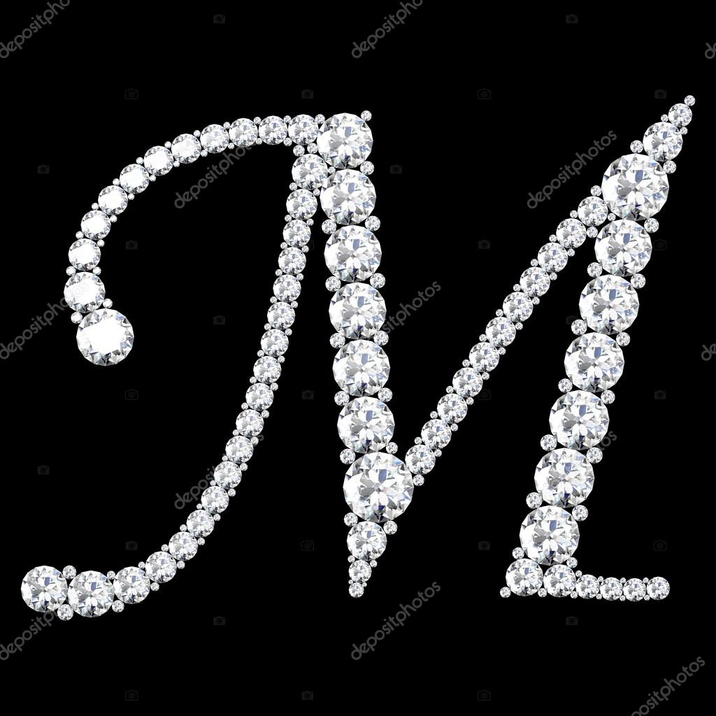 M Letter Made From Diamonds And Gems Stock Photo Image By C Boykung