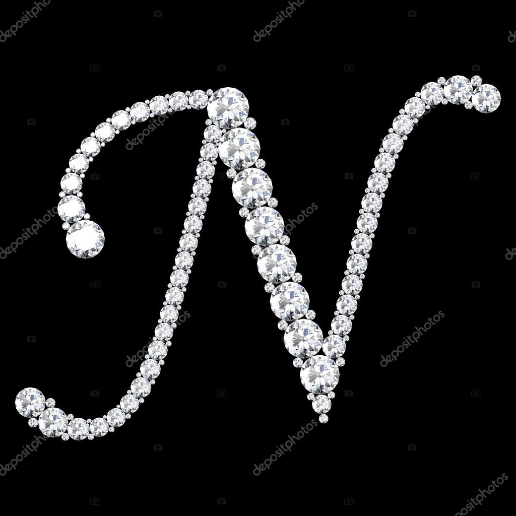 N Letter made from diamonds and gems Stock Photo by ©Boykung 64530329