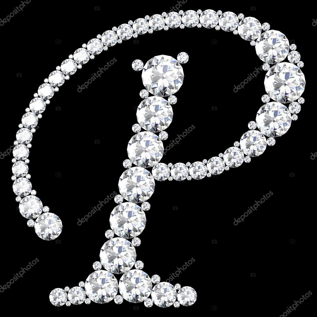 P Letter made from diamonds and gems Stock Photo by ©Boykung 64530351
