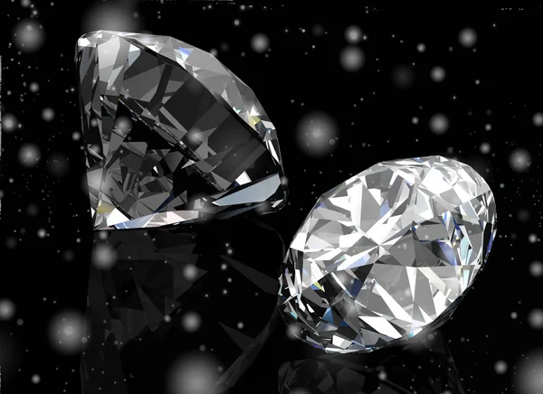 Dois diamantes bonitos — Fotografia de Stock