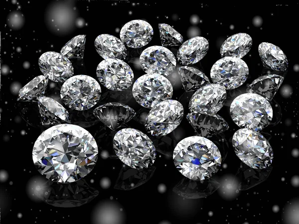 Gruppo di diamanti di lusso — Foto Stock
