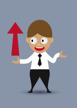 İşadamı kırmızı Hayatinizda oklu