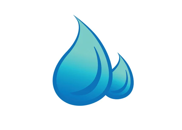 Symbol für blaue Wassertropfen — Stockvektor