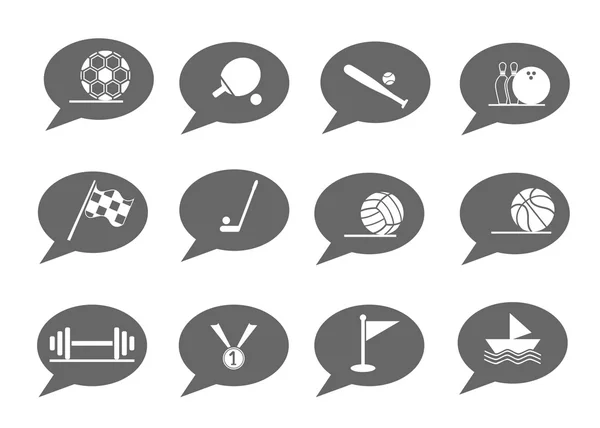 Icons set of sports and games — Stock Vector