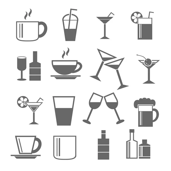 Set di icone per bere — Vettoriale Stock