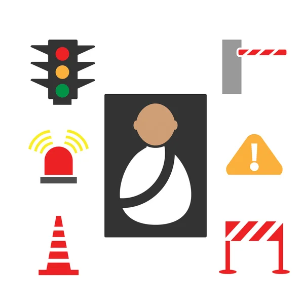 Набор дорожных сигналов — стоковый вектор