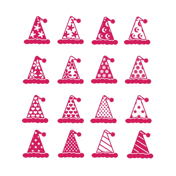 Party hats set — Stock Vector