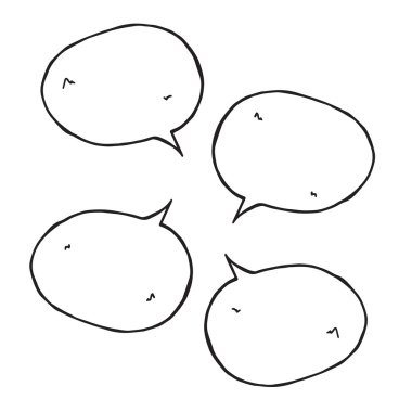 Beyaz konuşma balonları