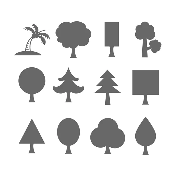 Set of Tree icons — Stock Vector