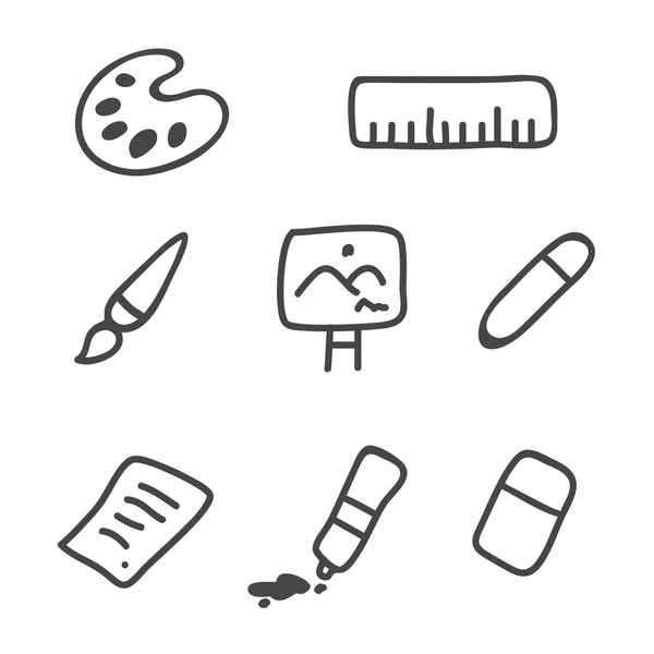 Art icons set — Stock Vector