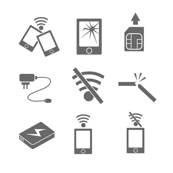 Set van pictogrammen van de telefoon — Stockvector