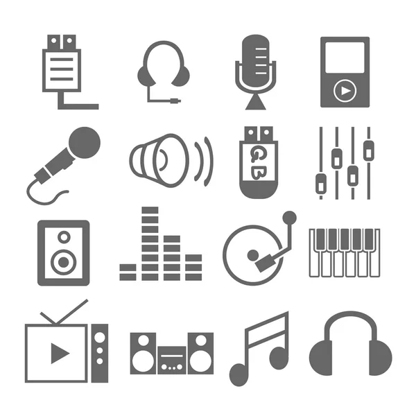 Media speler iconen — Stockvector