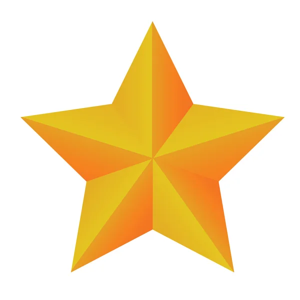 Estrella dorada brillante — Vector de stock