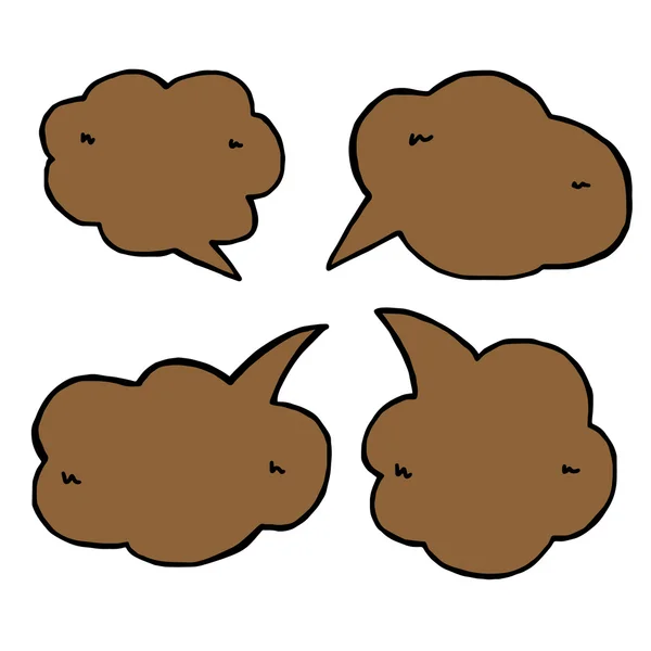 Bulles de discours brun — Image vectorielle