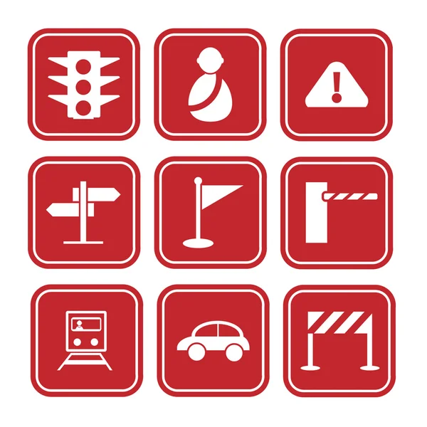 Set di icone di trasporto — Vettoriale Stock