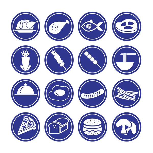 ชุดไอคอนอาหาร — ภาพเวกเตอร์สต็อก