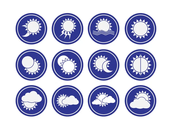 Conjunto de iconos meteorológicos — Vector de stock