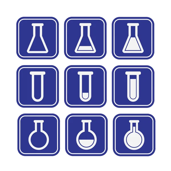 Set of laboratory equipment — Stock Vector