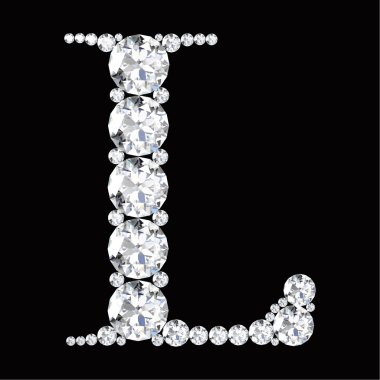 L harfi elmas yapılmış