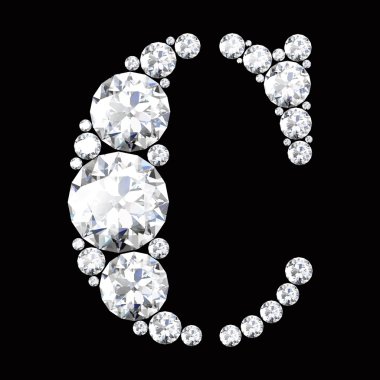 C harfi elmas yapılmış