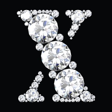 X harfi elmas yapılmış