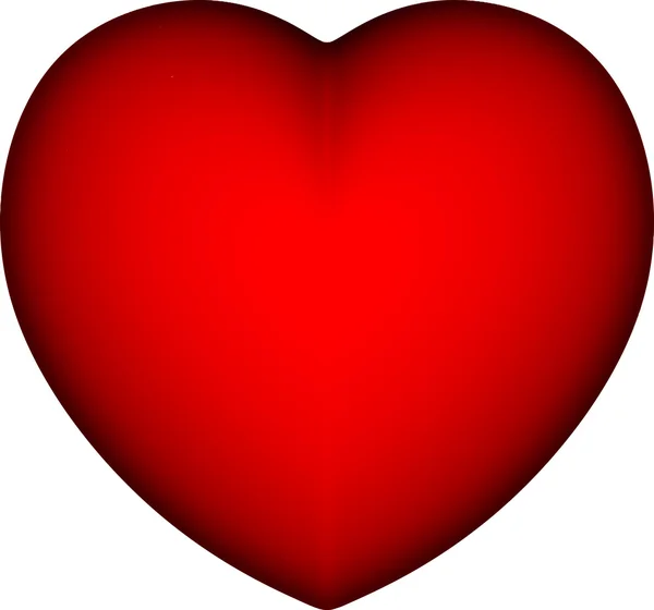 Signo rojo del corazón — Vector de stock