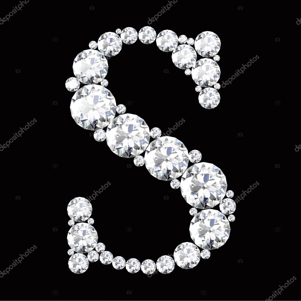 S Letter made from diamonds Stock Vector by ©Boykung 67837849