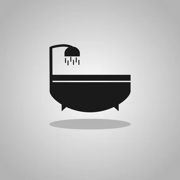 Badkamer douche pictogram — Stockvector