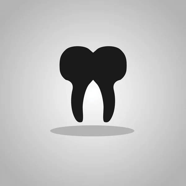 Black Tooth pictogram — Stockvector