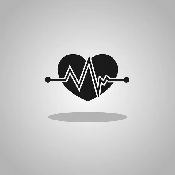 Pulse heart icon — Stock Vector