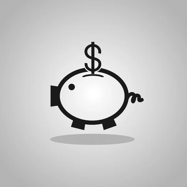 Hucha - Ahorro de dinero — Vector de stock