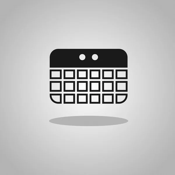 Černá kalendář ikona — Stockový vektor