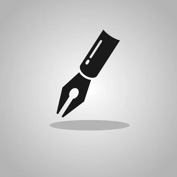 Icône stylo noir — Image vectorielle