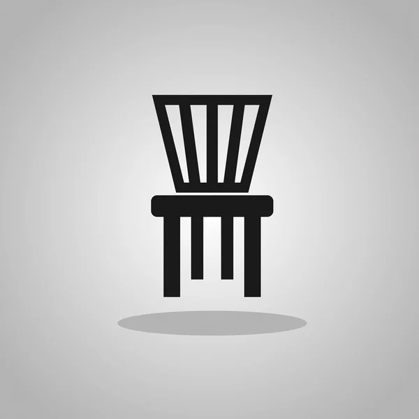 黒い椅子のアイコン — ストックベクタ