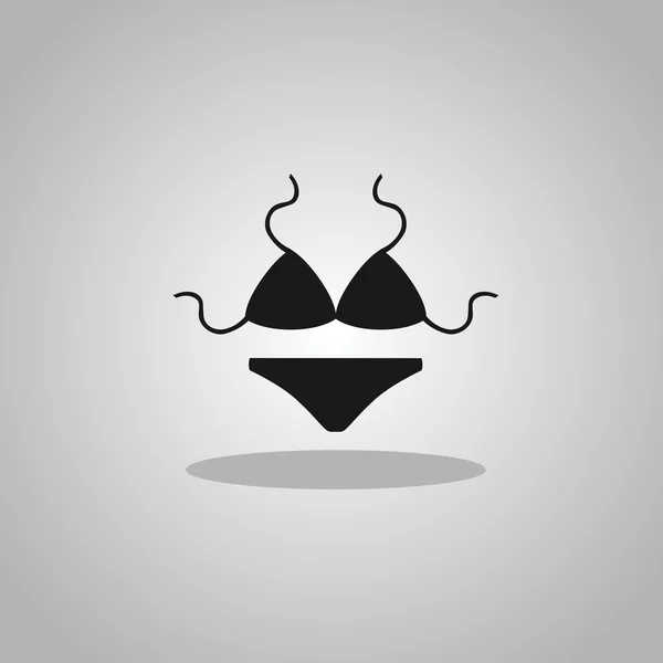 Pictograma bikini negru — Vector de stoc