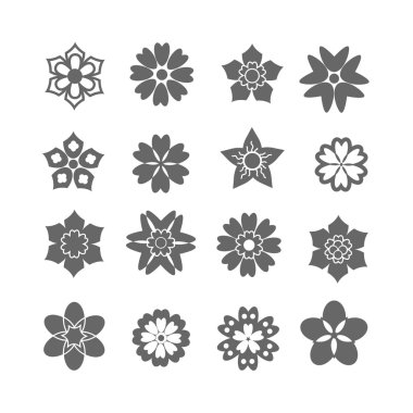 siyah çiçek simgeleri