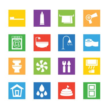 Renkli banyo simgeler