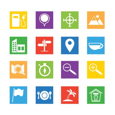 harita simgelerini ve konumu simgeler