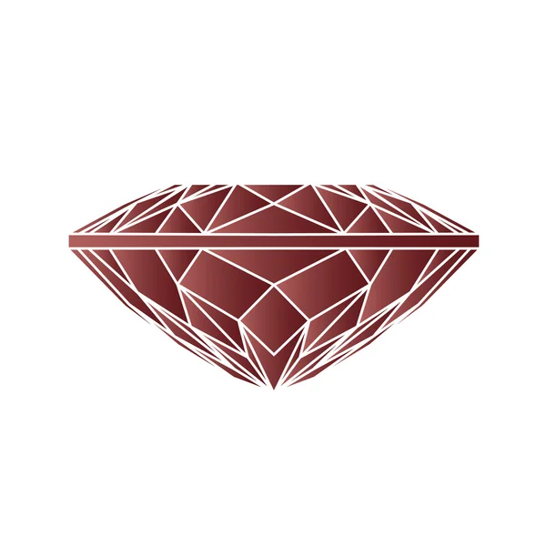 Brown Ruby icon — Stock Vector