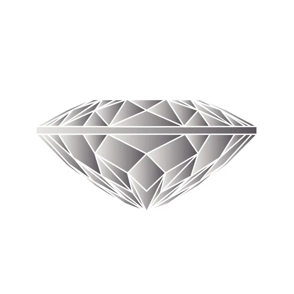 Silver Diamond icon — Stock Vector