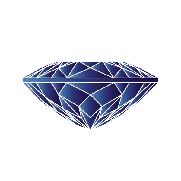 Blue sapphire icon — Stock Vector