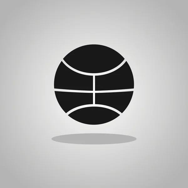 Icono de baloncesto negro — Vector de stock