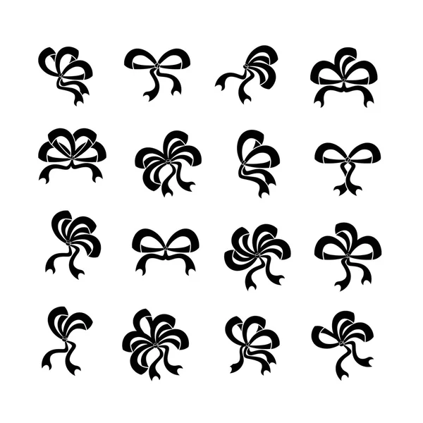 Set van elegante lint pictogrammen — Stockvector