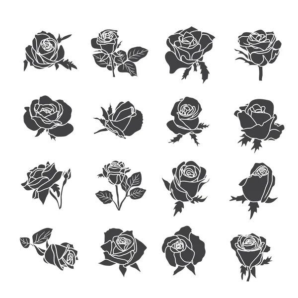 Ensemble de symboles roses — Image vectorielle