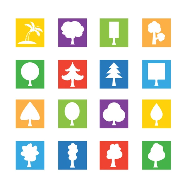 Set of Tree icons — Stock Vector