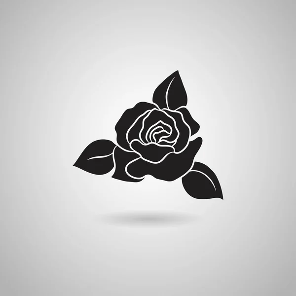 Black rose pictogram — Stockvector