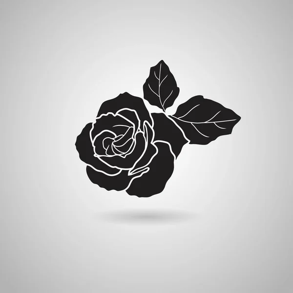 Icono rosa negro — Vector de stock