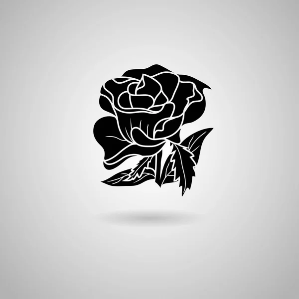 Icono rosa negro — Vector de stock